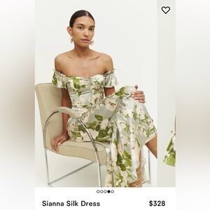 Sianna Silk off-the-shoulder Reformation dress